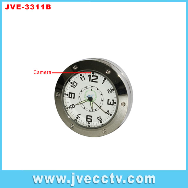 家庭防犯型置き時計型カメラJVE-3311B　移動センサー、置き時計、ウェブカメラ